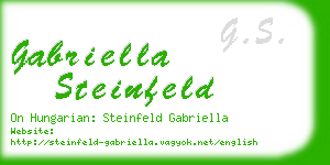 gabriella steinfeld business card